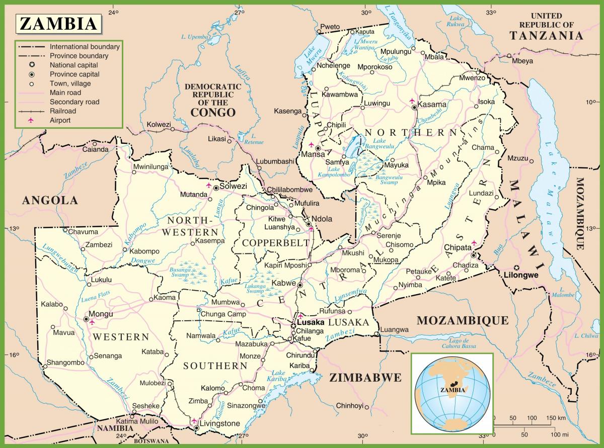 kartes Zambijā
