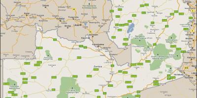 Karte detalizētu Zambija