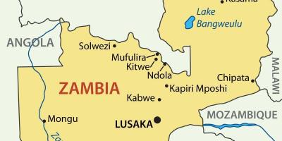 Karte kitwe Zambija