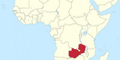 Karte āfrikā, parādot, Zambija